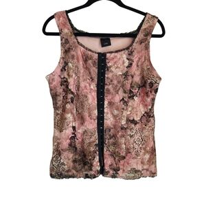 j.t.b Corset Style Sleeveless Top 90s Sz L